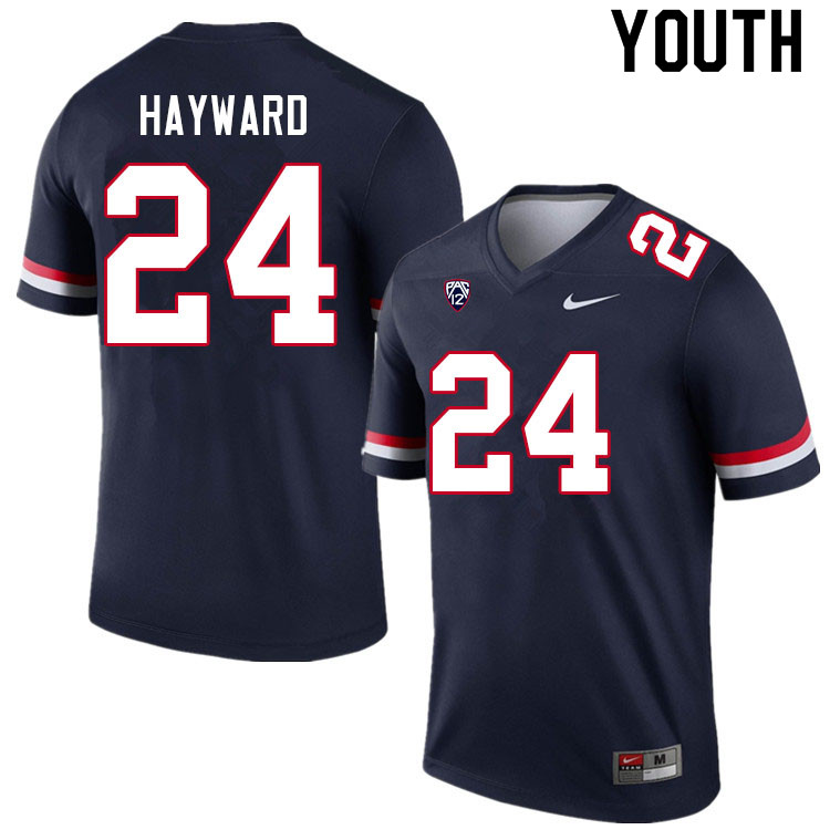 Youth #24 Treshaun Hayward Arizona Wildcats College Football Jerseys Sale-Navy